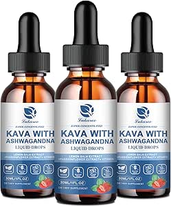 (3 Pack) Kava Kava Root Extract Supplement - Υψηλή συγκέντρωση Kava w/Ashwagandha, Lemon Balm, Valerian Root for Immune & General Health - Vegan, Χωρίς αλκοόλ
