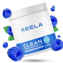 XEELA Pre Workout Powder - Καθαρή & Ελεγμένη - Jitter Free, Ασφαλής, και Φυσική - Αύξηση Θερμογόνο Ενέργεια, Εστίαση, και Αντοχή w/Δημιουργία, Βιολογική καφεΐνη, και Φυτική Citrulline (Blue Raspberry)