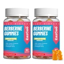 2 Συσκευασία βερβερίνη Gummies -1200mg συμπλήρωμα βερβερίνης με Κεϋλάνη Κανέλα για το μεταβολισμό και την ενεργειακή υποστήριξη, Vegan Gelatin-ελεύθερο-120 κόμης