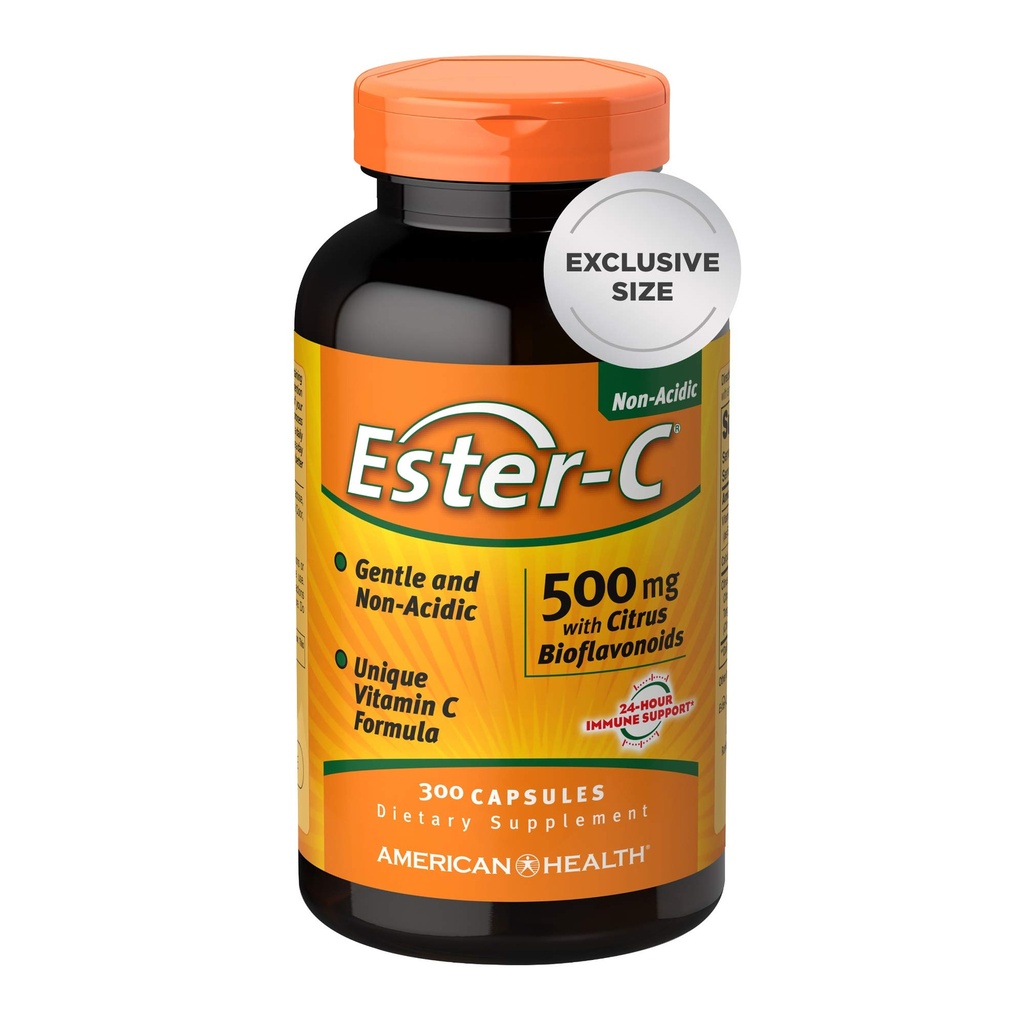 American Health Ester- C 500 mg με Citrus Bioflavonoids Κάψουλες, 300 Count