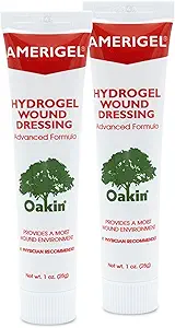 AMERIGEL Hydrogel Wound Dressing (1 oz.) Two Pack - Provides Moisture-Rich Healing Environment for Dry Wounds