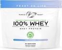 Μύες Feast 100% Grass Fed Whey Protein Powder, All Natural Hormone Free Paure Αυξημένη σκόνη πρωτεΐνης Whey για γυναίκες & άνδρες- Whey συμπυκνωμένο, Isolate & Hydrolyzed Protein Powder Blend - Unflaved, 2lb