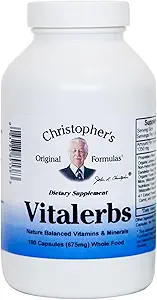 Πρωτότυπες Φόρμουλες του Christopher Vitalerbs, Nutrient-Rich βοτανικό συμπλήρωμα, 180 Veg Caps