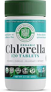 Πράσινα τρόφιμα Βιολογικά Chlorella 500 Mg, 120 Count