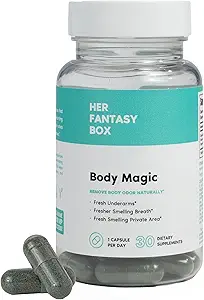 Her Fantasy Box | Body Magic | Chlorophyll Capsules - 30 Vegan Capsules for Detox, Digestion, Gut Health, Skin Support, and Oily Skin - Natural Energy Booster