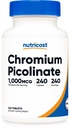 Nutricost Χρώμιο 1000mcg, 240 δισκία - Χωρίς γλουτένη, Μη ΓΤΟ