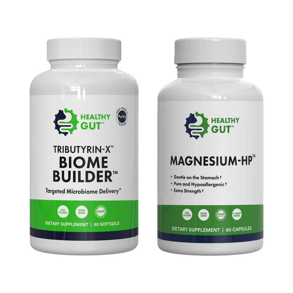 Healthy Gut Tributyrin-X Biome Builder, 90 Softgels, και Μαγνήσιο-HP, 60 κάψουλες