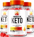 rize labs (Pack of 3 Ignite Keto ACV Gummies, for Advanced Weight Loss, Keto Ignite Supplement (180 Gummies)