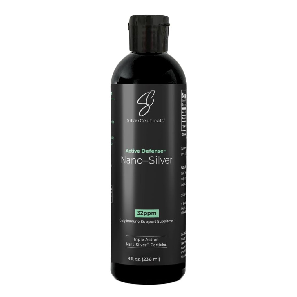 Collidal Silver w/Nano Technology - 32ppm 8oz - 8X Περισσότερα Αποτελεσματική - Φυσική Ανοσολογική Υποστήριξη - Save The Sick Days - Ηλικίες 5 & Up - Outperforms Higher PPM Silvers - Χωρίς Γεύση & Μυρωδιά - 3ο Μέρος Δοκιμασμένο