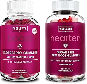 WellPath Boost Gelderberry Gummies με ψευδάργυρο + Beet Root Gummies, 60 Ct το καθένα