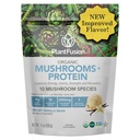 Φυτική έγχυση Mushroom Protein Powder - 3 σε 1 Vegan Protein Powder, Mushroom Supplement, and Adaptogen Supplement - Υποστήριξη Ψυχική Εστίαση, Ανοσία, και Ανάκτηση - Vanilla 1lb
