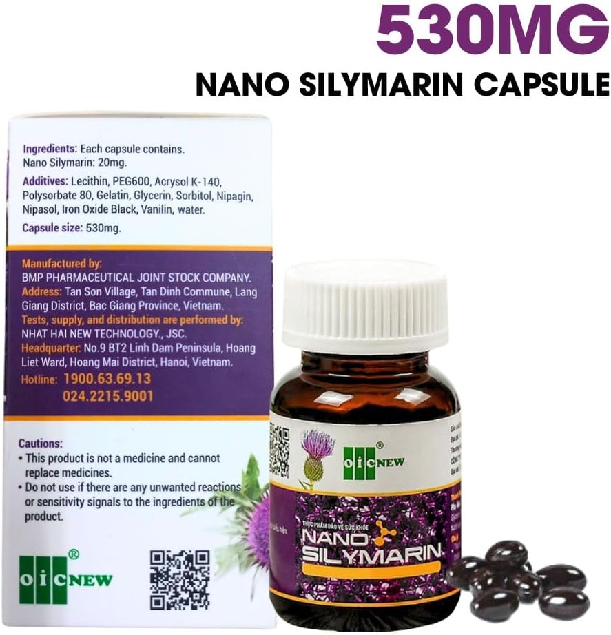 Nano Silymarin - 60 Κάψουλες - Ηπατική Υγεία Υποστήριξη και Σταθεροποίηση Ηπατικών Κυττάρων - Nano Technology Αυξάνει την Απορρόφηση Μέχρι 99,9%