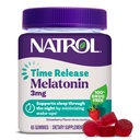 Natrol Time Release Μελατονίνη Gummies, Υποστήριξη ύπνου για ενήλικες, 3 mg Μελατονίνη Συμπληρώματα για Υποστήριξη Ύπνου, 65 Φράουλα-Flavored Gummies, Μέχρι 65 Ημέρα Προμήθεια