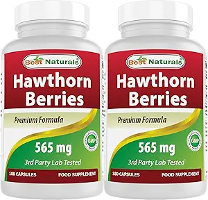 Best Naturals Hawthorn Berry 565 mg 180 κάψουλες (180 Count (Pack of 2))