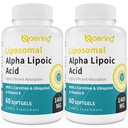 Liposomal Alpha Lipoic Acid 1400mg Softgels, ALA Supplement with L-Carnitine 1000mg, Ubiquinol (Active CoQ10) 100mg and Vitamin E 10mg,Alpha-Lipoic Acid for Antioxidants, Nerve, Energy 120 Softgels