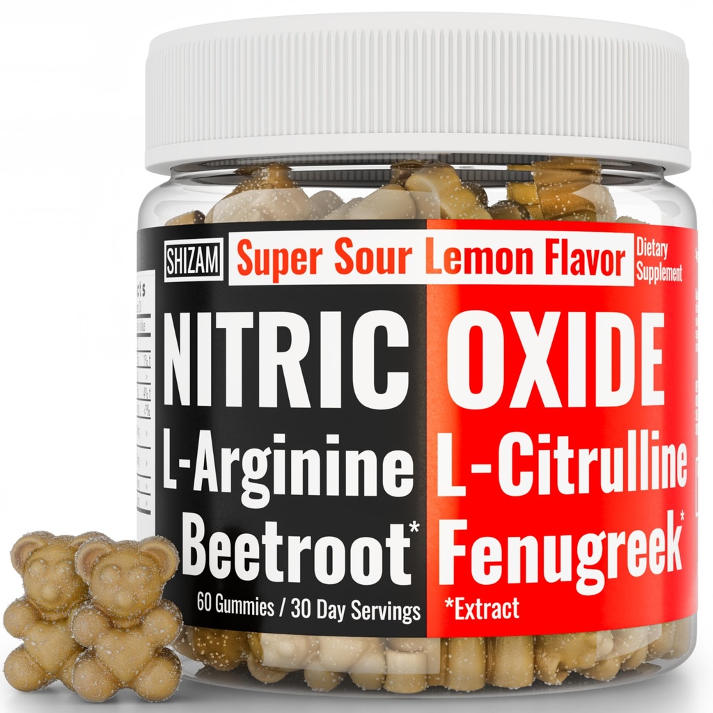 SHIZAM Beets Fenugreek Super Nitric Oxide Gummies w L-Arginine L-Citrulline, Beet Root Chews Chweable Chewables Capsules Pills Συμπληρώματα Alt, Bootroot Flow Adult Men Beats