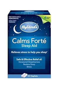 Το Hyland Calms Forte' Sleep Aid Caplets, Φυσική ανακούφιση της νευρικής έντασης και περιστασιακή αϋπνία, 32 Count