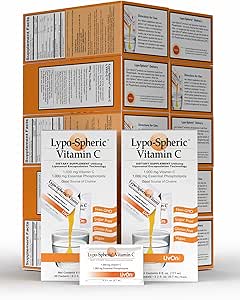 LivOn Laboratories Lypo–Spheric Vitamin C – 1, 000 mg Vitamin C & 1, 000 mg Essential Phospholipids Per Packet – Liposome Encapsuled for βελτιωμένη απορρόφηση – Non–GMO (12 Κουτιά, 360 συσκευασίες)