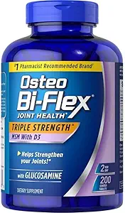 Συμπλήρωμα Osteo Bi Flex Γλυκοσμίνη 1500 Mg Βιταμίνη D 1000IU (200Count), 200Count 1 Συσκευασία