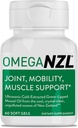 Original Omega-3 Joint Supplement Υποστήριξης, καλύτερη φυσική ανακούφιση των μυών, πράσινο λάδι μυός, 60 Softgels, χωρίς ψαρική επίγευση