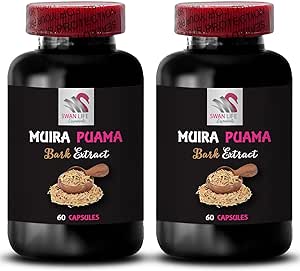 Lifestyle Companion - Muira PUAMA BARK Extract - Εξόρυξη ενέργειας, φυσική ενέργεια Boost, ισορροπημένη ενίσχυση, ετοιμότητα περιπέτειας, αδρανοποίηση βοτάνων, ενεργοποιώντας δύναμη φυτών 2 μπουκάλια 120 κάψουλες