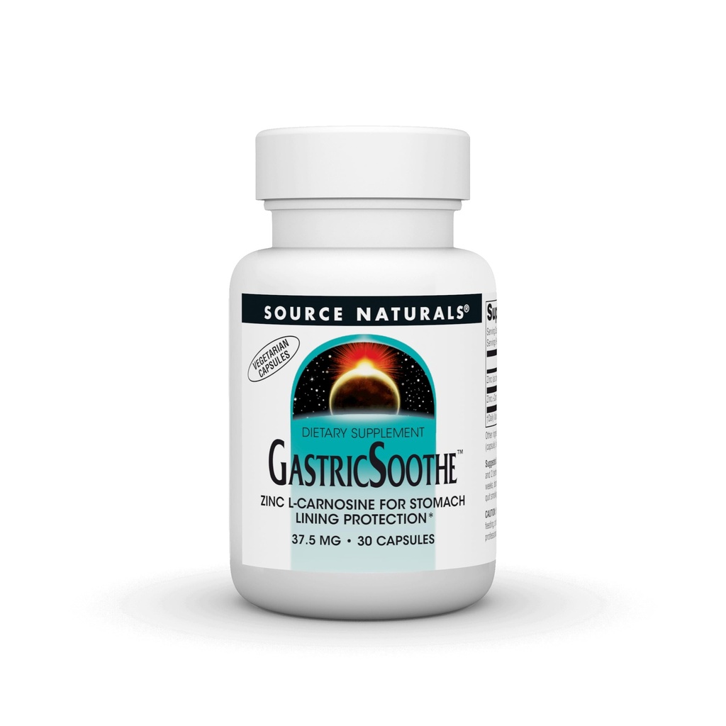Source Naturals ΓαστρικήΣούτα Ψευδάργυρος L-Καρνοσίνη* - 30 Καπάκια λαχανικών