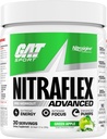 GAT SPORT Nitraflex Advanced Pre-Workout Powder, Αυξάνει τη ροή του αίματος, Ενισχύει τη δύναμη και την ενέργεια, Βελτιώνει την απόδοση της άσκησης, Creatine-Free (Πράσινη Apple, 30 εξυπηρετούν)