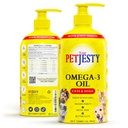 PetJesty Pure Omega 3 Oil for Dogs & Cats 26.39oz - Omega 3 Skin & Coat Υποστήριξη- Υγρό συμπλήρωμα διατροφής για κατοικίδια ζώα - Vegan pet + DHA για κοινή λειτουργία, ανοσοποιητική & καρδιακή υγεία, μη ψάρια σκυλί και γάτα