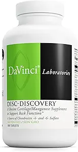 DAVINCI Labs Disc Disc Disco Disc Disco Discovery - Υποστήριξη για την υγεία και την πλάτη της σπονδυλικής στήλης - με βιταμίνη C, βιταμίνη D3, τραχειοσωλήνες βοοειδών Cartilage, Apple Pectin & Horsetail σκόνη - Χωρίς γλουτένη - 180 κάψουλες