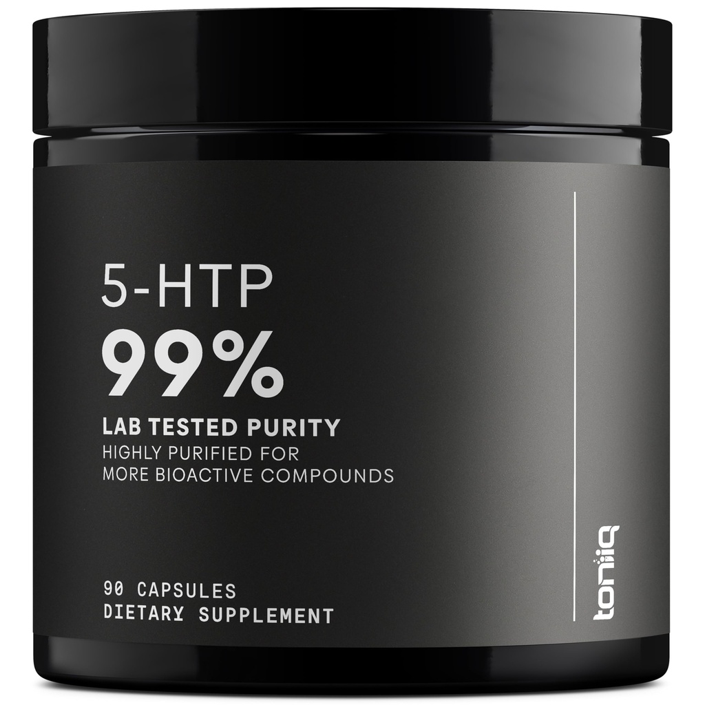 Toniiq Ultra Υψηλής Αντοχής Κάψουλες 5HTP - 99%+ Εξαιρετικά καθαρό και βιοδιαθέσιμο - 12:1 συμπυκνωμένο εκχύλισμα - 200mg - 90 κάψουλες λαχανικών