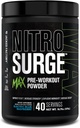 Jacked Factory Nitrosurge Max Pre Performance Workout Powder - Pre Workout w/Nootropic Συστατικά για Έντονη Εστίαση, Αντλίες, Ομαλή Ενέργεια, Αντοχή - 40 Σερβίρει, Ηλεκτρικό Μπλε Βατόμουρο