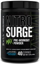 Jacked Factory Nitrosurge Max Pre Performance Workout Powder - Pre Workout w/Nootropic Συστατικά για Έντονη Εστίαση, Αντλίες, Ομαλή Ενέργεια, Αντοχή - 40 Σερβίρει, Ηλεκτρικό Μπλε Βατόμουρο