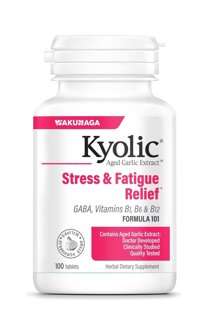 Kyolic Aged Garlic Extract Formula 101, Stress and Fatigue Relief, 100 δισκία.