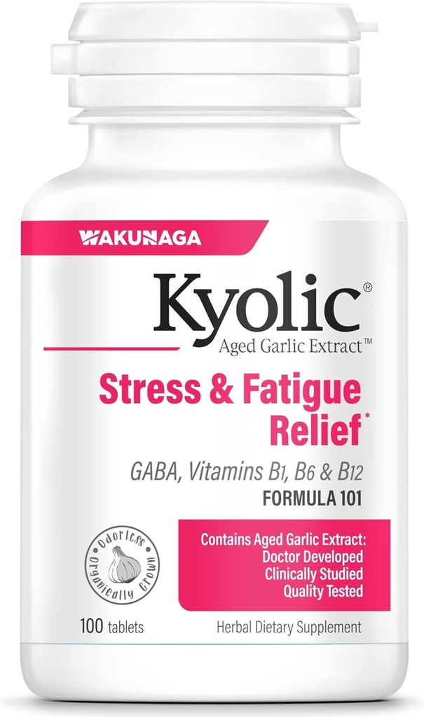 Kyolic Aged Garlic Extract Formula 101, Stress and Fatigue Relief, 100 δισκία.