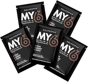 Myelin-6, πακέτο δειγματολήπτη, 5 απλές συσκευασίες σερβιρίσματος, συμπλήρωμα εστίασης & υγεία του εγκεφάλου με AlphaSize, υποστήριξη μνήμης και γνωστικής λειτουργίας, γεύση πορτοκάλι Tangerine, χωρίς γλουτένη, μη ΓΤΟ