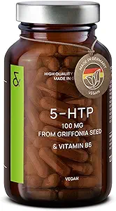 CLAV® 5-HTP 100mg + Vitamin B6 - Vegan 5HTP from Griffonia Seed Extract - 120 Capsules for Sleep & Mood Support - 4-Month Supply - Made in Germany