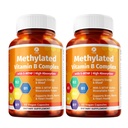 1 Body Vitamin B Complex Twin Pack – 5-MTHF Folate με B1, B2, B5, B6, Methyl B12, Niacin, Biotin – 60 κάψουλες το καθένα