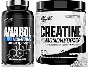 Nutrex Anabol PM Nighttime Muscle Builder and Creatine Monohydrate Powder