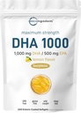 Ωμέγα 3 Fish Oil DHA Συμπληρώματα 1000mg με EPA 500mg, 200 Softgels – Λεμόνι Γεύση, Burpless (Enteric Coated) 