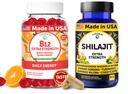 Lunakai ΗΠΑ Made B12 Gummies & Shilajit Κάψουλες Bundle – Extra Strength Daily Energy & Wellness Support