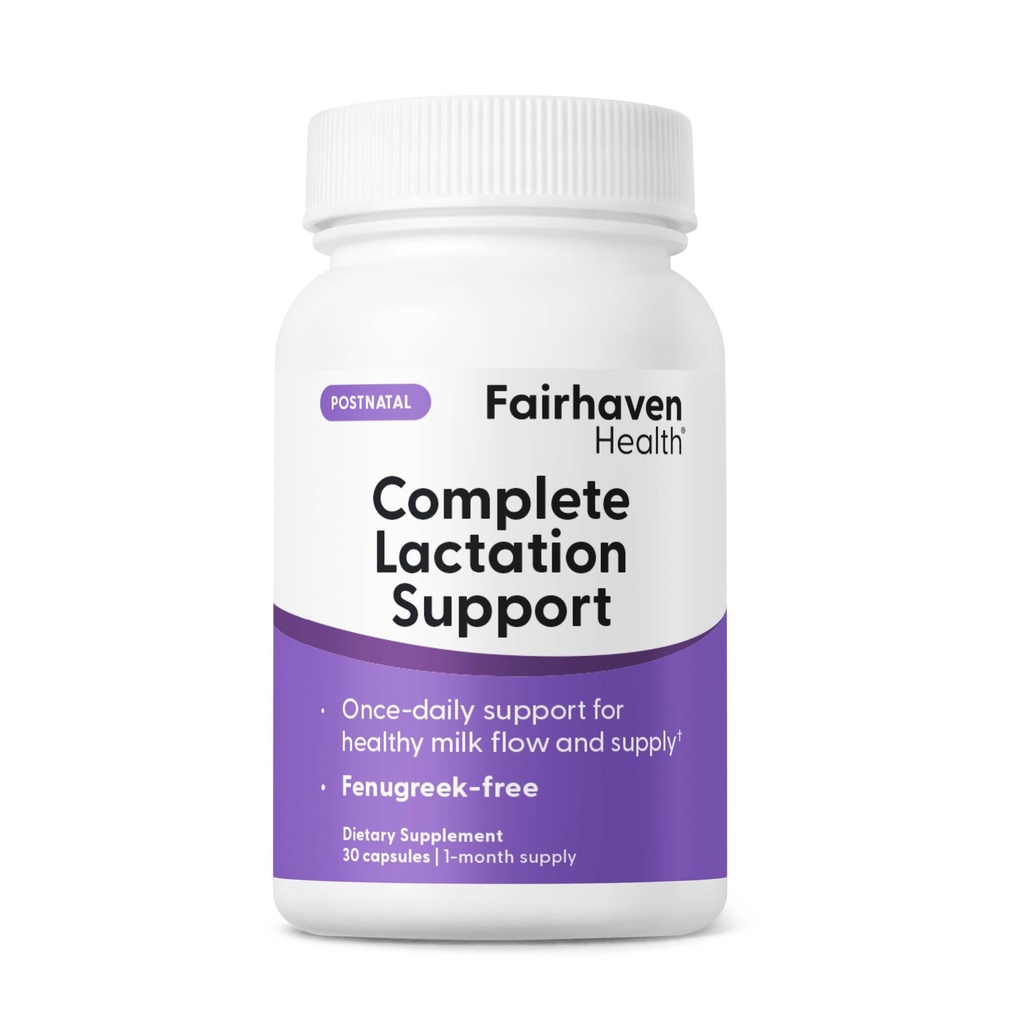 Fairhaven Health Complete Lactation Support | Lactation Supplement to Increase Breastmilk Production | Improve Breastfeeding Comfort* | Vegan Breastfeeding Supplements | Gluten Free | 30 Capsules