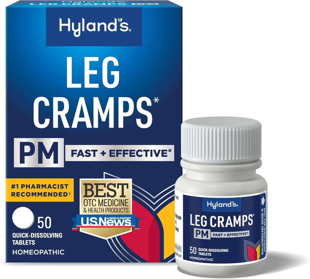 Hyland's Leg Cramps PM, Relief of Nighttime Leg, Calf, and Foot Cramps, 50 δισκία ταχείας διάλυσης