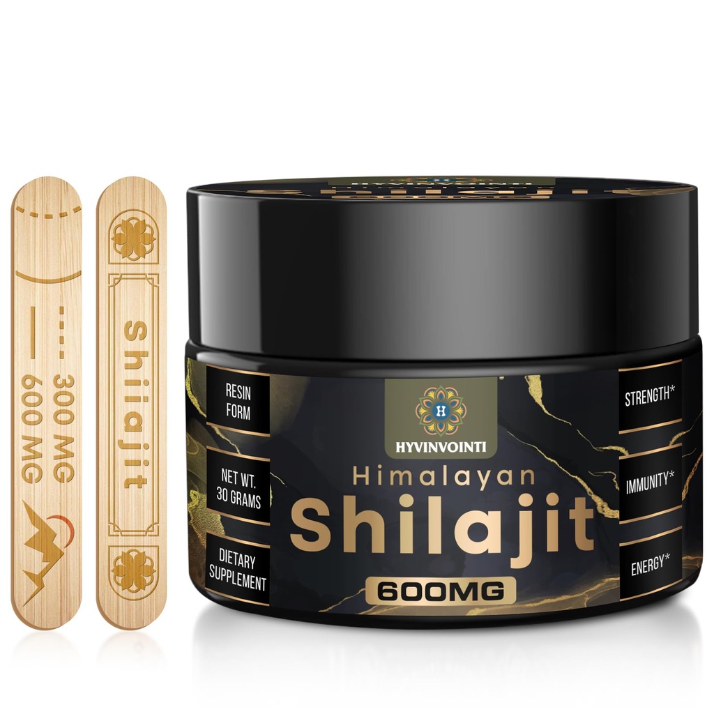 600mg Shilajit Καθαρό Ιμαλαΐων Βιολογικό Shilajit Resin-Shilajit Ρητίνη Βιολογικός Χρυσός Βαθμός,100% Καθαρό Βιολογικό Shilajit για την Ενέργεια & Ανοσοποιητική Υποστήριξη, Πλούσια σε Fulvic Acid& 85+Ορυκτά Trace,1 πακέτο