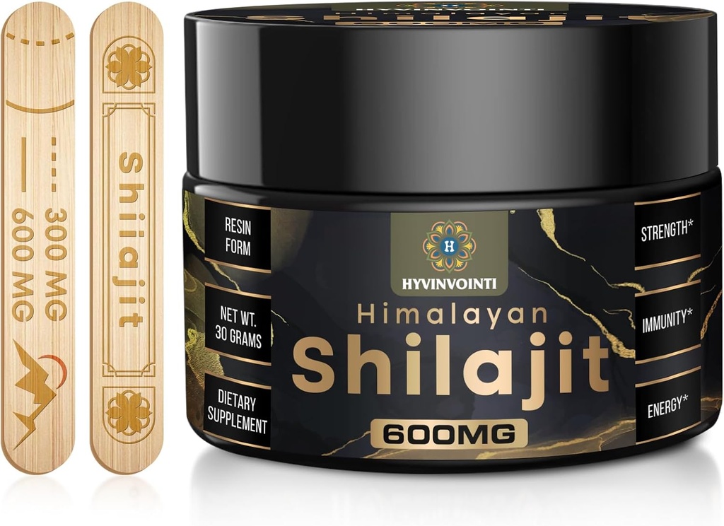 600mg Shilajit Καθαρό Ιμαλαΐων Βιολογικό Shilajit Resin-Shilajit Ρητίνη Βιολογικός Χρυσός Βαθμός,100% Καθαρό Βιολογικό Shilajit για την Ενέργεια & Ανοσοποιητική Υποστήριξη, Πλούσια σε Fulvic Acid& 85+Ορυκτά Trace,1 πακέτο