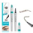 Q703 Waterproof Precision Eyebrow Stylus Pen for Natural, Lasting Brows, 4-Tip (2#Dark Brown)