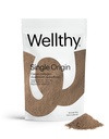 Wellthy Collagen Superfood Powder, καταπολεμά το άγχος και την κόπωση, Cacao, Mushroom Powder - Βιολογικά εκχυλίσματα Chaga & Reishi, Πιστοποιημένο οργανικό matcha, Allergen-Free & Non-GMO