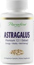 Paradise Herbs Astragalus Extract, Κάψουλες χορτοφαγικής για την ενέργεια, Digestive & Immune Health, Μη ΓΤΟ, Χωρίς γλουτένη, 120 Κάψουλες