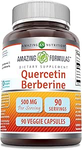 Amazing Formulas Quercetin Berberine - 250mg Μπερβερίνη και 250mg Quercetin, 90 Veggie Κάψουλες συμπλήρωμα 