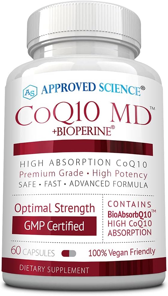 Εγκεκριμένο MD Science® CoQ10 - Extra Strength 300mg Pure CoQ10 με BioPerine® για ταχύτερη απορρόφηση - Βέλτιστη Υποστήριξη – 60 Vegan Κάψουλες