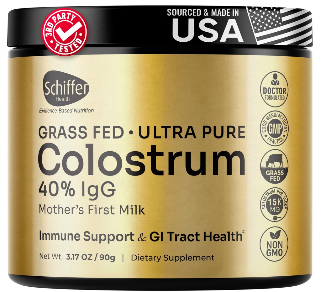 Premium Colostrum Supplement Highest IgG for Gut Health, Immune Support & Recovery Superfood, Anti-Age - Pure Grass-Fed Bovine Colostrum Powder - Mother’s First Milk, 60 Servings, Unflavored